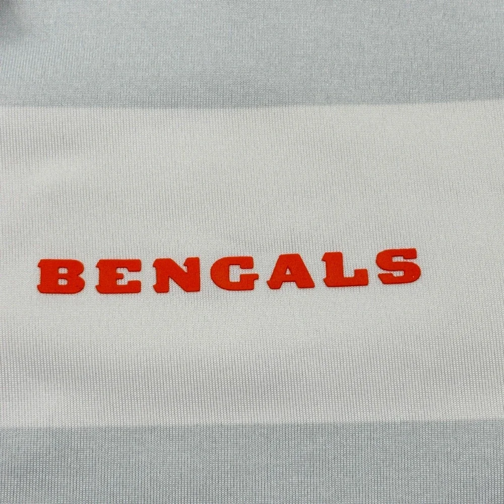 Nike Shirt Mens Large White Cincinnati Bengals NFL Dri-Fit Golf Polo Sideline L